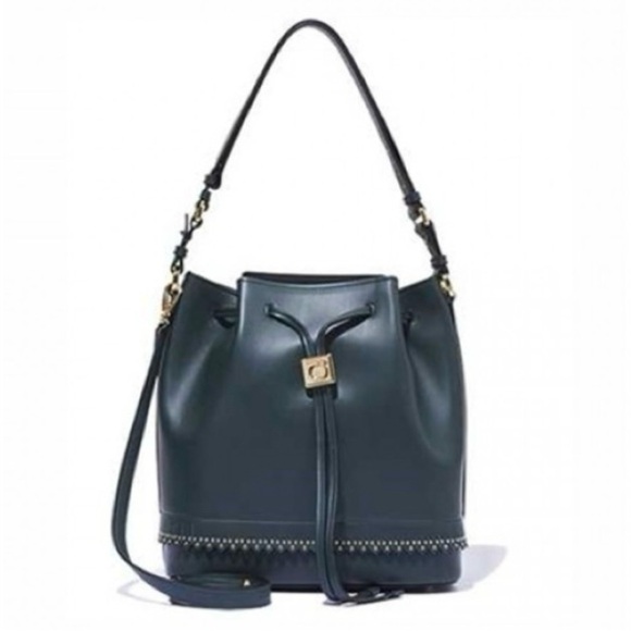Salvatore Ferragamo Handbags - EUC Salvatore Ferragamo Dark Green Sandy Bucket bag - Truly Exquisite!!!
